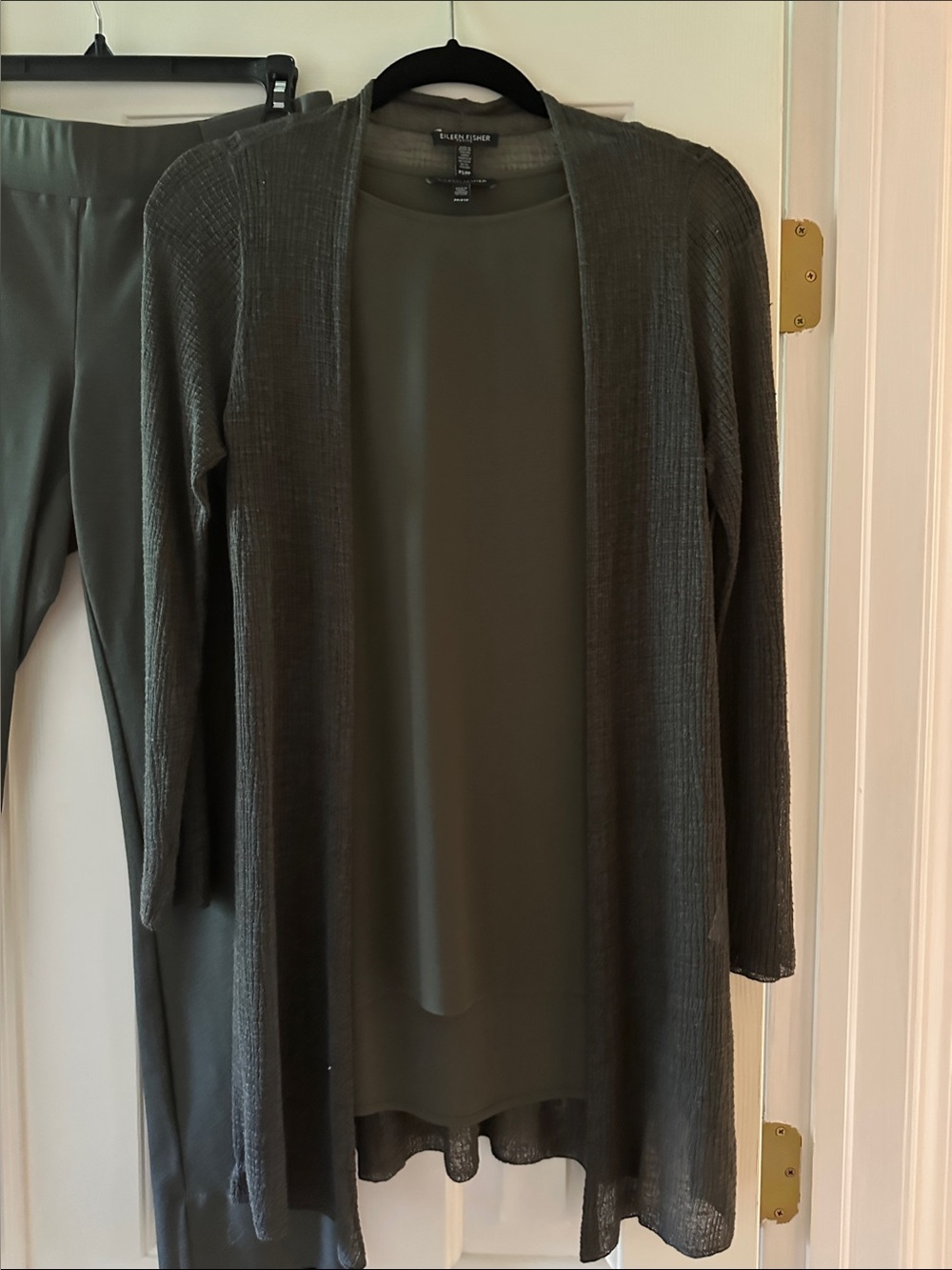 Eileen Fisher set- cardigan, tank and pants